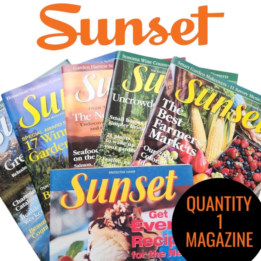 1 Vintage Sunset Magazine Picked at RANDOM Cookbook Reading Supplies Coffee Tabl